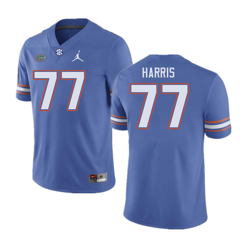 Men #77 Knijeah Harris Florida Gators College Football Jerseys Stitched-Royal